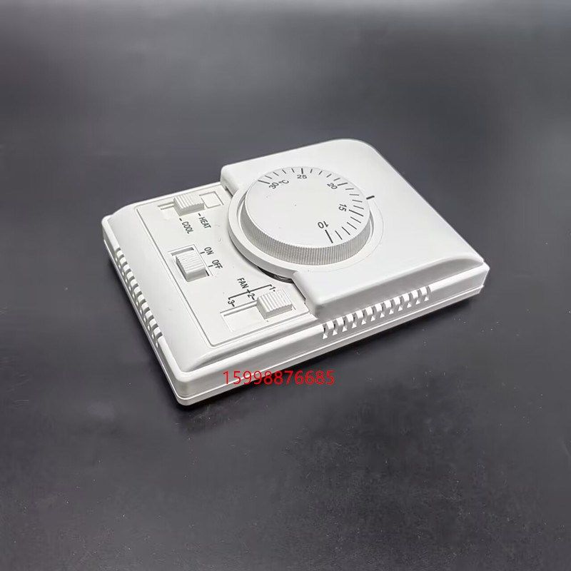 中央空调机械温控器开关面板冷热模式三速风机面板空调风机盘管