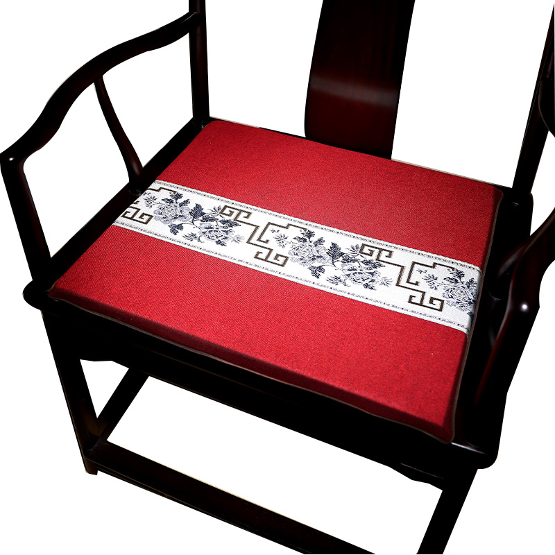 红木椅子坐垫餐桌椅垫子椰棕棕垫木沙发垫现代新T中式亚麻定制防