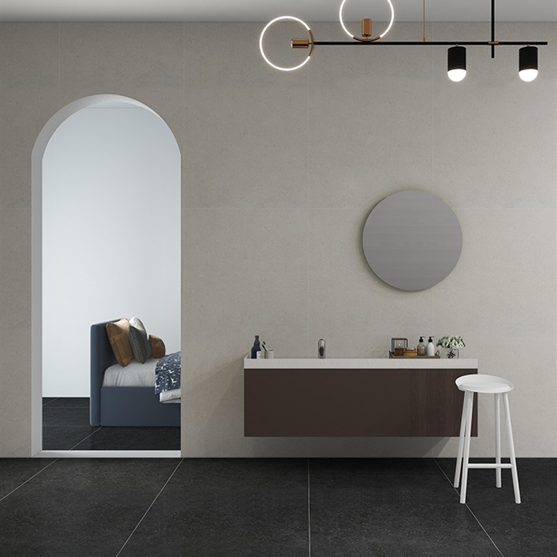 极简通体哑光小颗粒水磨石通体耐磨瓷砖民宿客餐厅地砖卫生间墙砖