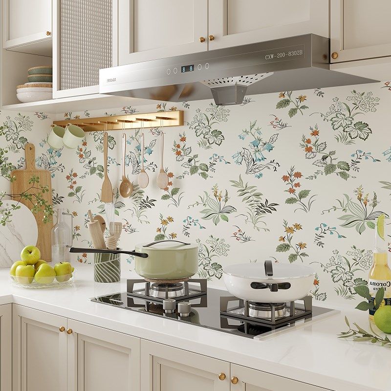 厨房防油贴纸墙纸自粘防水防潮灶台瓷贴耐高温可擦洗壁纸墙面装饰,家居饰品,软装墙贴,淘宝优惠券,粉丝福利购,淘宝优惠卷