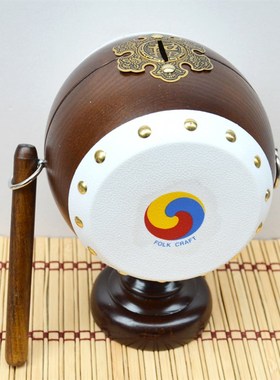 韩国民俗工艺品韩国圆鼓s腰鼓摆件挂鼓朝鲜族工艺品摆件吉祥平安