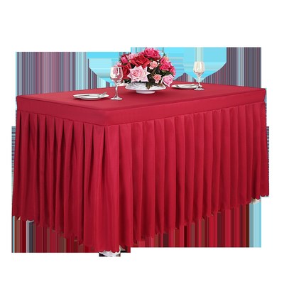 办公会议桌布桌裙k布艺台布长方形活动冷餐订做签到桌台裙桌罩桌