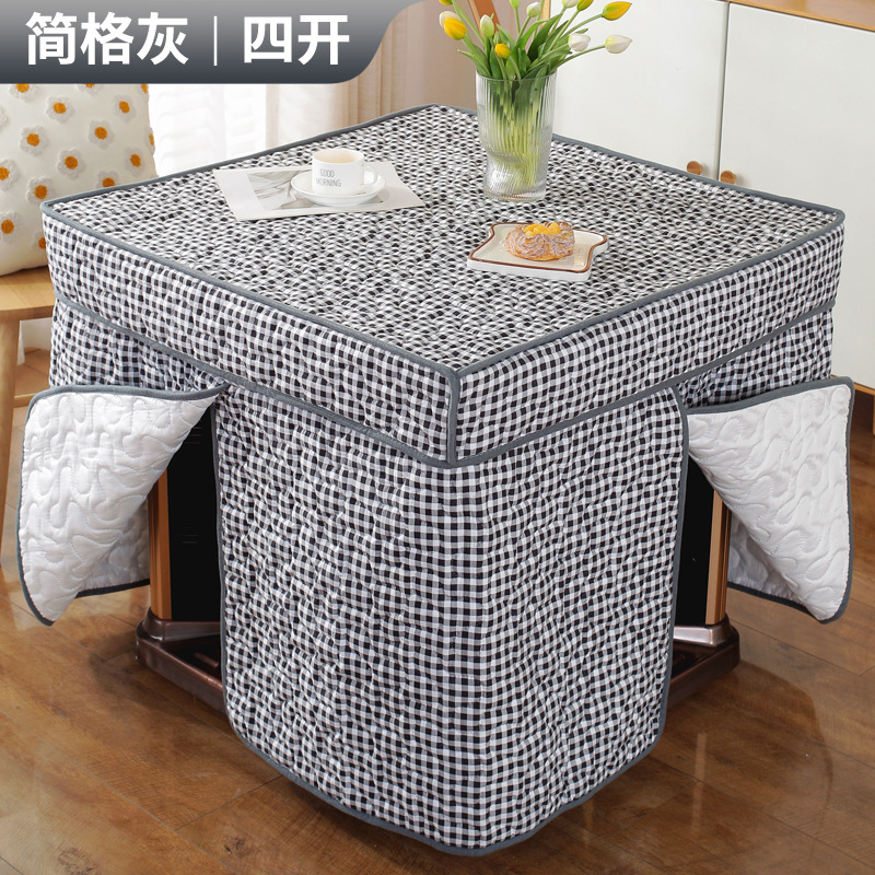新款加厚烤火罩家用正方形电炉罩长方形烤火桌罩套桌W布电暖桌烤