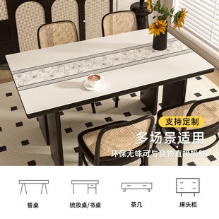 椭圆形餐桌垫子免洗防油防水防烫桌面垫轻奢高级感可折叠圆桌桌布