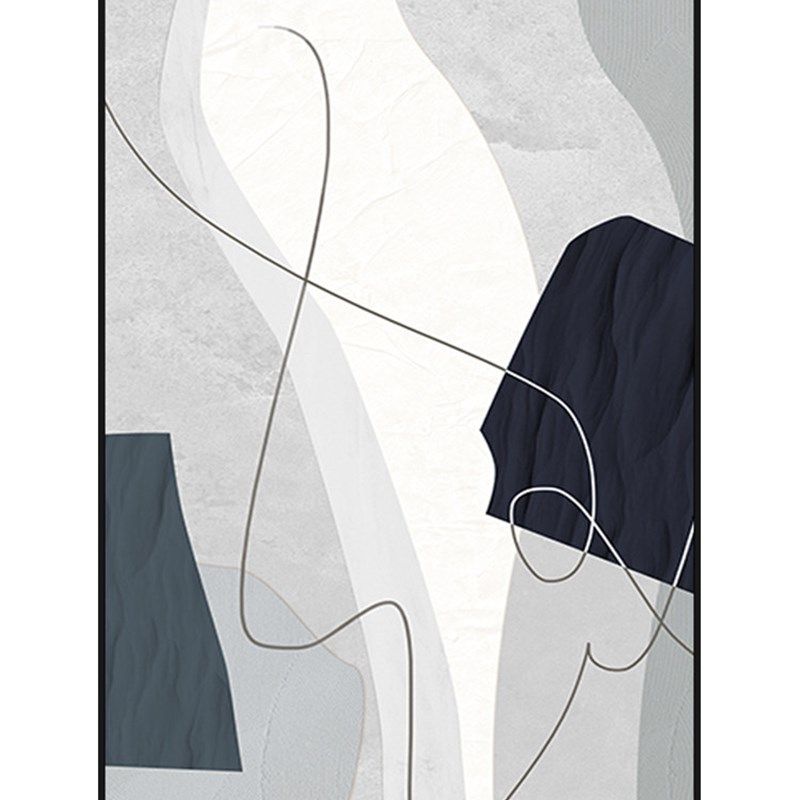 手绘油画抽象黑白线条肌理玄关装饰画现代简约客厅沙发背景墙挂画