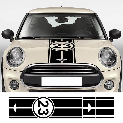 适用于Cooper R55 R56 R60 F55F56F60车头车尾贴纸引擎盖装饰车贴