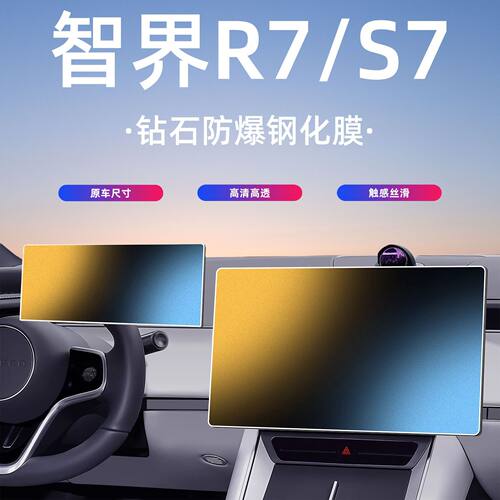 25款智界R7S7仪表中控导航车机屏幕玻璃钢化膜汽车内饰保护贴膜