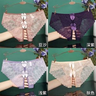 诱惑老公情侣蕾丝纯欲情调开裆低腰丁字裤 女士款 甜美