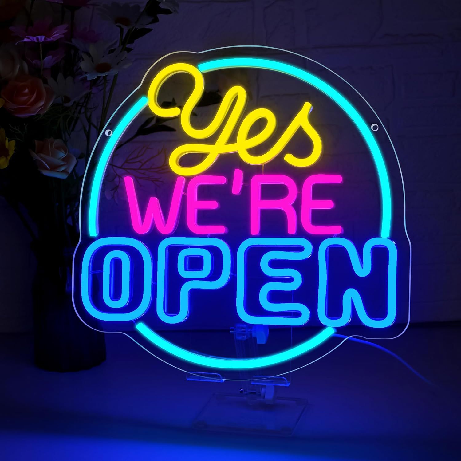 led霓虹灯发光字母灯牌open招牌灯店铺装饰灯商用霓虹灯跨境外贸图片