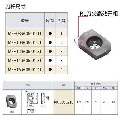 快/大进给钨钢铣刀ESE小径铣刀杆JDMT070208/4刀粒LPGT010210刀片