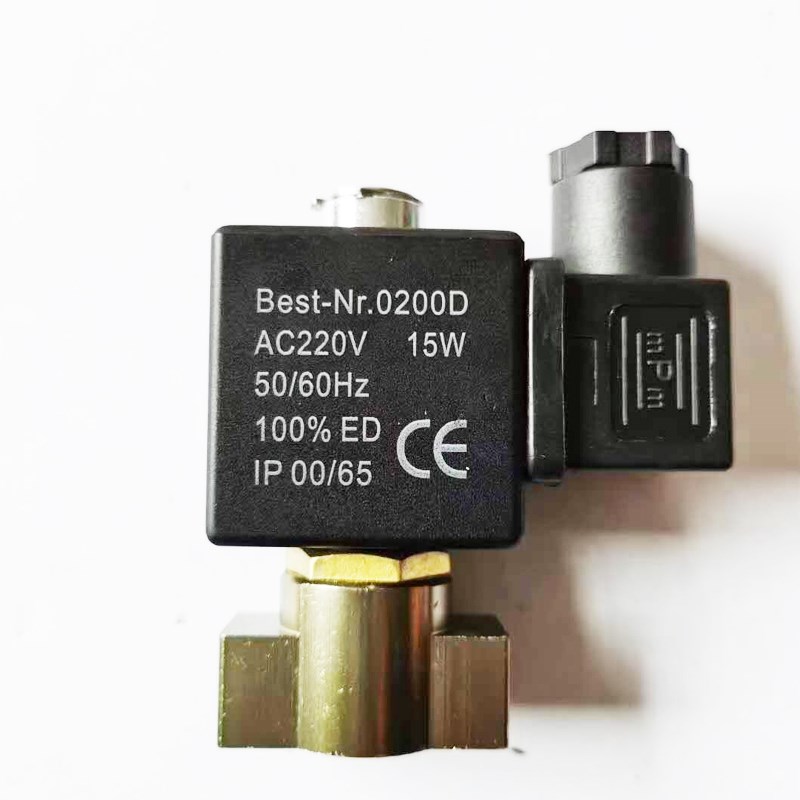 开山志高空压机进气加卸载电磁阀红五环螺杆机泄放电磁控制阀通用