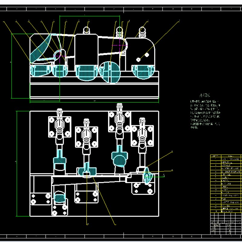 长江750摩托右后连接盒焊接夹具设计工装成品图纸三维二维课程图