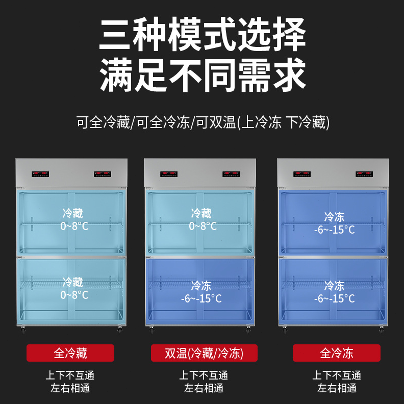 四门冰柜商用冷藏柜冷冻柜厨房餐冷藏展示柜