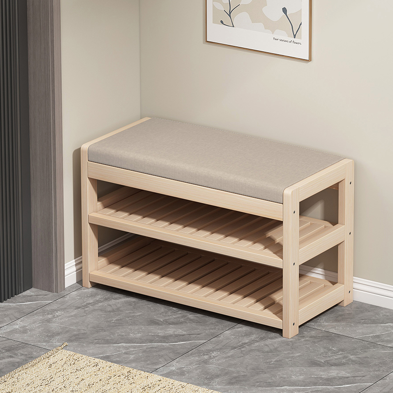 速发入架门换鞋凳门口小用可坐轻奢实木鞋架衣户一体组合家户型衣