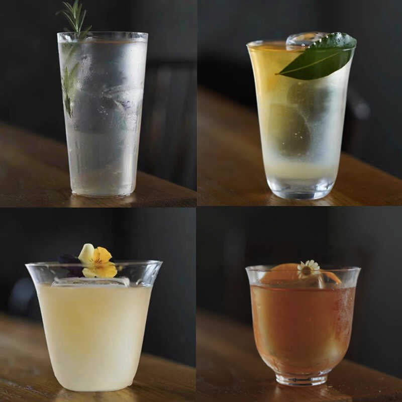 速发风薄风鸡尾酒杯阔口杯中式国轻功啡茶杯冰球杯拿铁咖夫杯冷萃