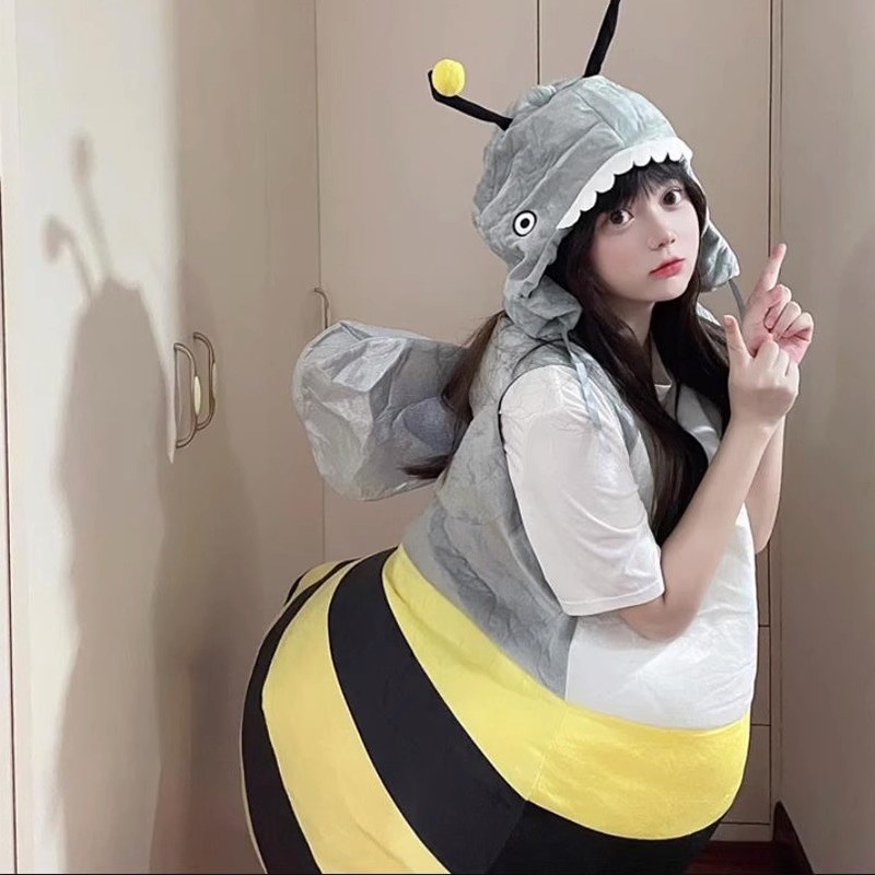 速发鲨bee蜜蜂服装毛绒玩具人偶演出服儿童乌龟壳成人抱枕玩偶