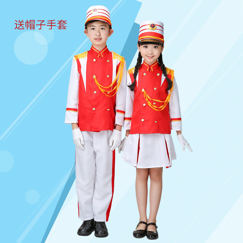 速发加升爵士呢鼓号队服装小学生服号鼓演出服管乐队厚旗手服装秋