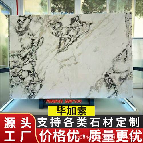 毕加索天然大理石板材加工工厂客厅精装室内地板砖墙面桌面洗手台