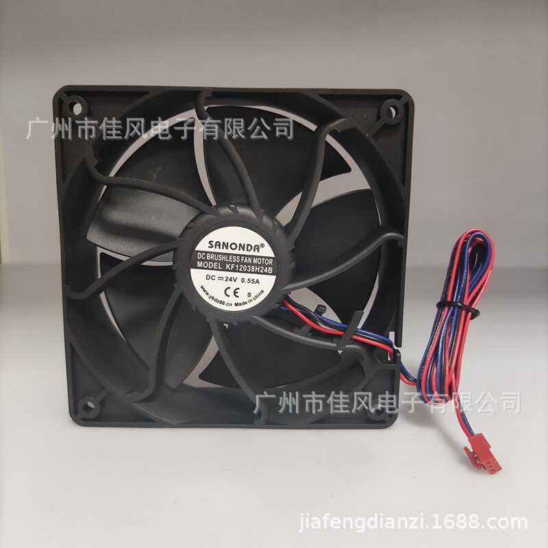 厂家供应功放机专用散热风扇12038 24V 0.55A 电焊机直流风扇KF12