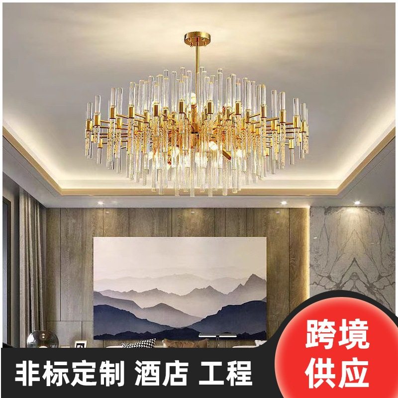 2023年北欧后现代简约轻奢餐厅吧台展厅创意半圆玻璃小吊灯