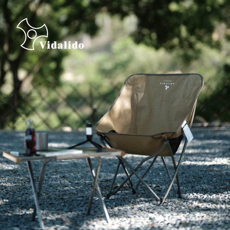 vidalido户外露营折叠月亮椅公园便携休闲椅野餐
