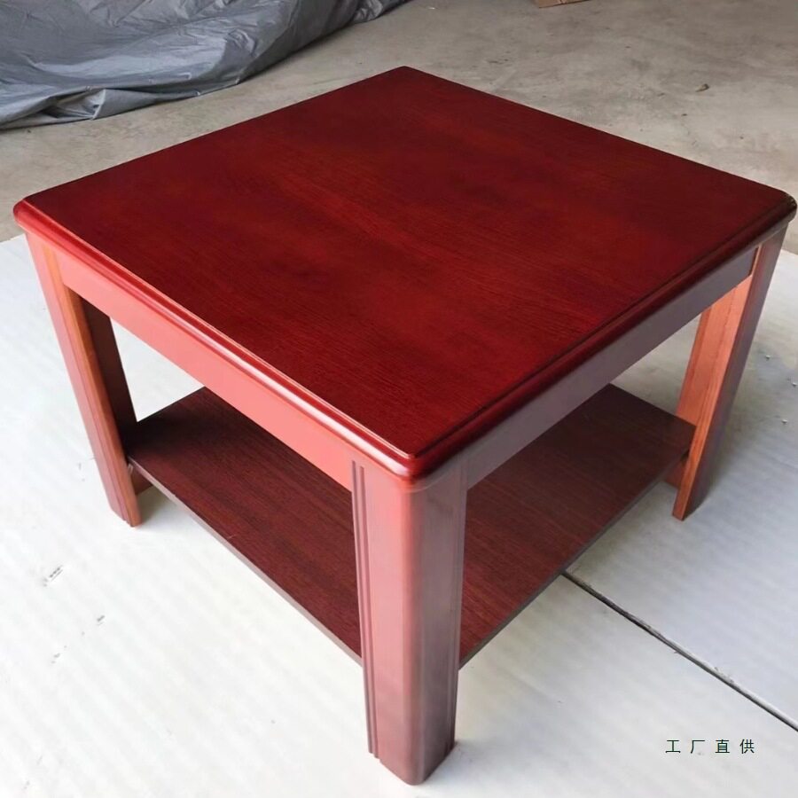 新中式大茶几餐桌两用家用实木茶桌现代创意茶台简易办公茶几方几
