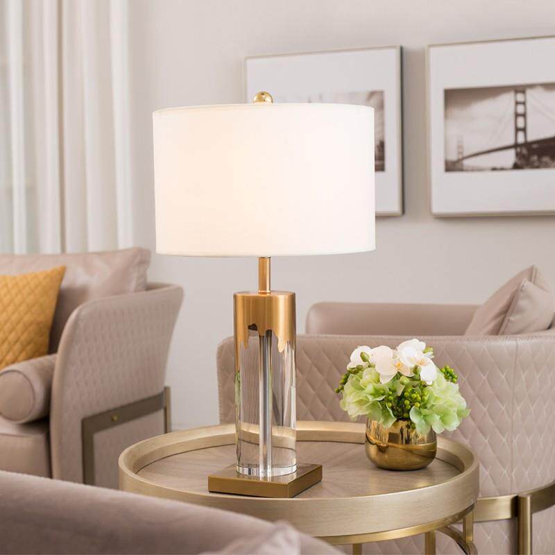 水晶台灯卧室床头灯现代轻奢主卧台灯客厅美式奢华北欧简约高档灯