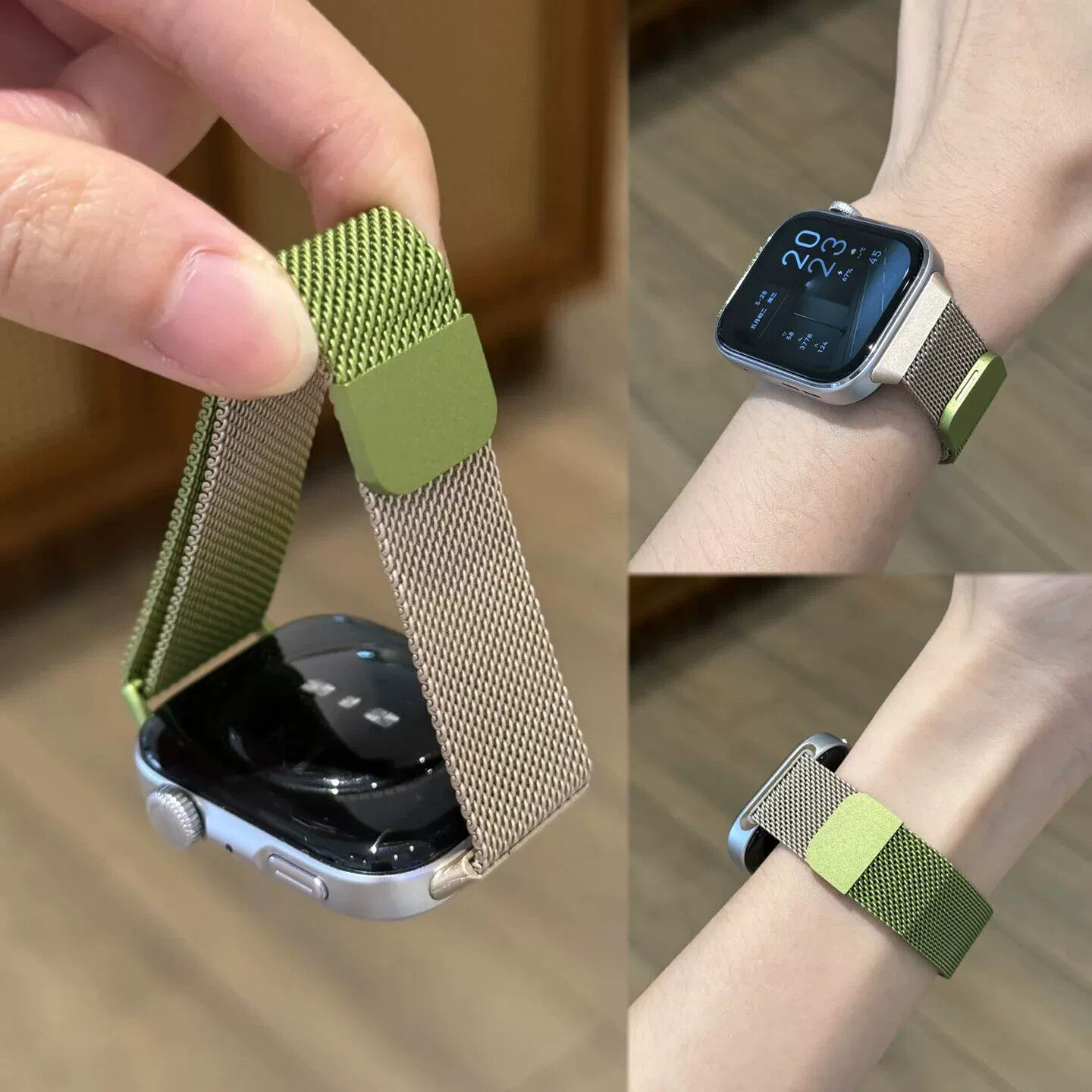 适用华为Fit5新款FIT4Pro手表一体金属米兰磁吸watchFit3表带小米9Pro表带8pro高级网带红米watch6/5夏天高级
