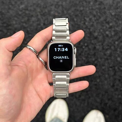 工字扣方格适用苹果手表s11表带iWatchs10金属不锈钢表带applewatchS98se华为Fit5/4pro/3小米9Pro高级感红米