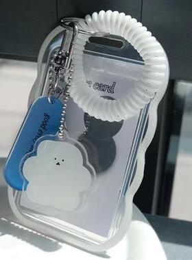 速发简保透禁卡套学生校园门明卡时尚扣工作证约护套双面透明