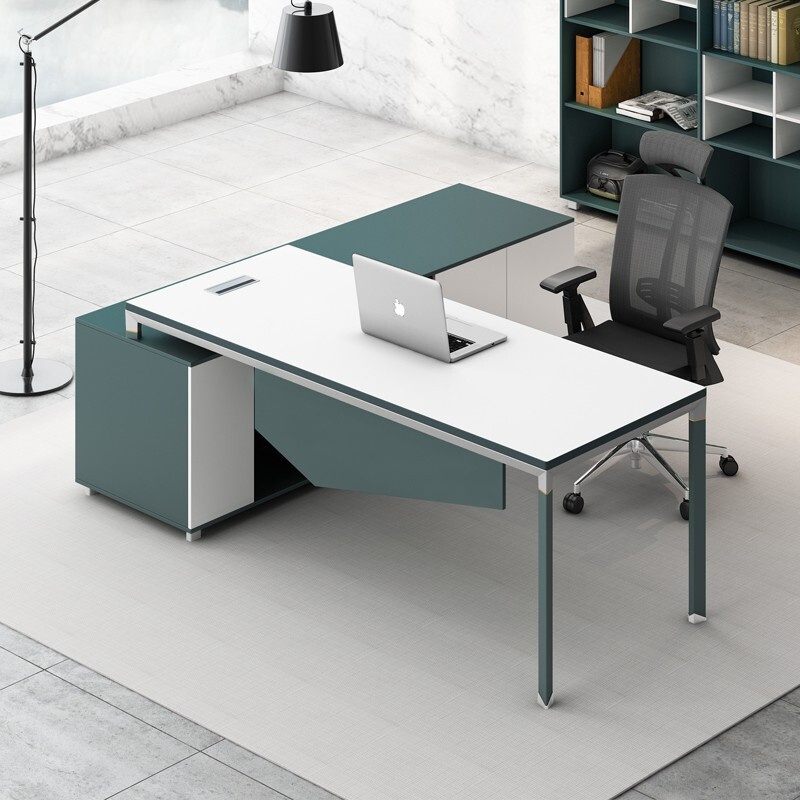 速发办公家具老板桌组合简公理裁桌大班台经总主管桌办约桌椅组合