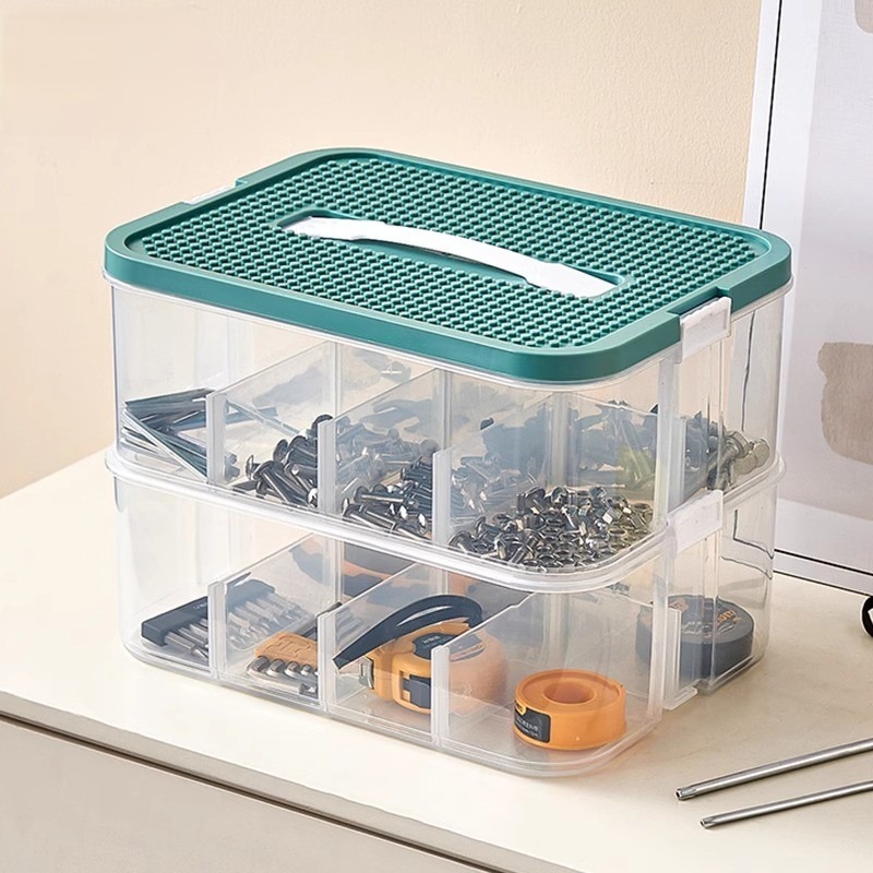 速发零件收纳盒分格小颗粒装螺丝五纳件具放电子元件配工整理盒收