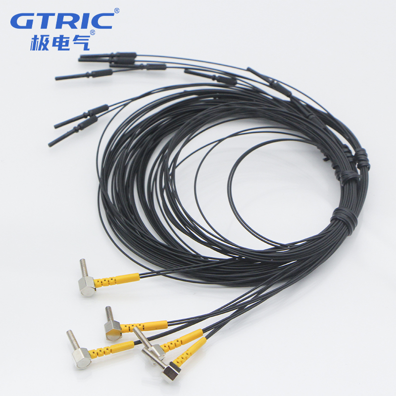 速发M/M4/M6光纤传感器器L形直角0度探头漫反射光纤器