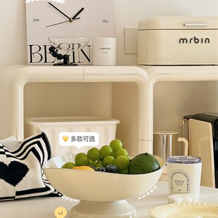 速发水果盘客厅家用202新干几颜值茶高果盘轻奢风沥水托盘款果盘