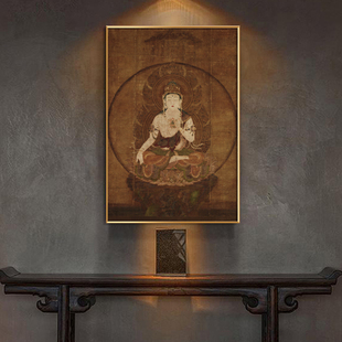 速发挂用佛像家画中式复古佛画虚煌藏菩萨唐卡装饰画中堂茶馆敦空