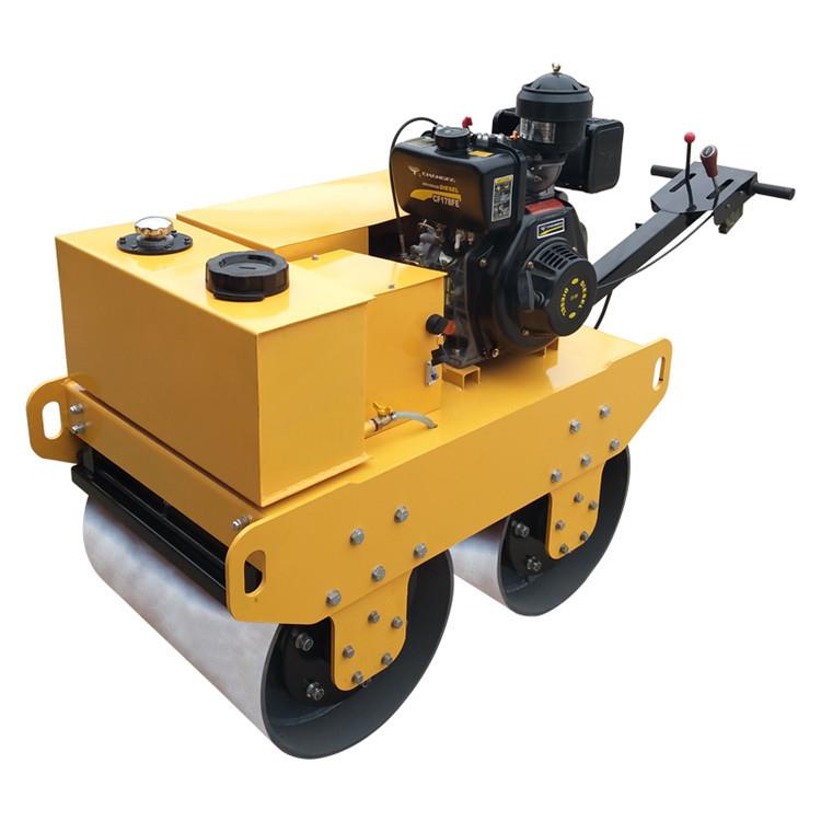 小型手扶式双钢轮压路机 1吨2吨全液压压实机 汽油柴油双筒压路机