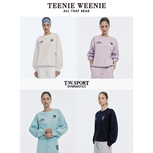 慵懒风重磅毛圈卫衣简约休闲宽松运动上衣女 TeenieWeenie小熊女装