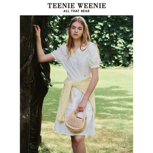 TeenieWeenie小熊女装 俏皮甜美少女感花边裙子 连衣裙2025夏季 新款