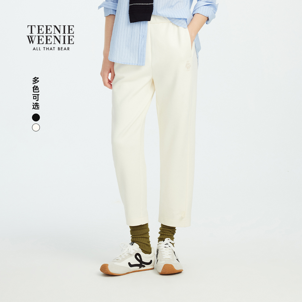 TeenieWeenie小熊女装卫裤2025秋季新款通勤风高智感休闲裤香蕉裤