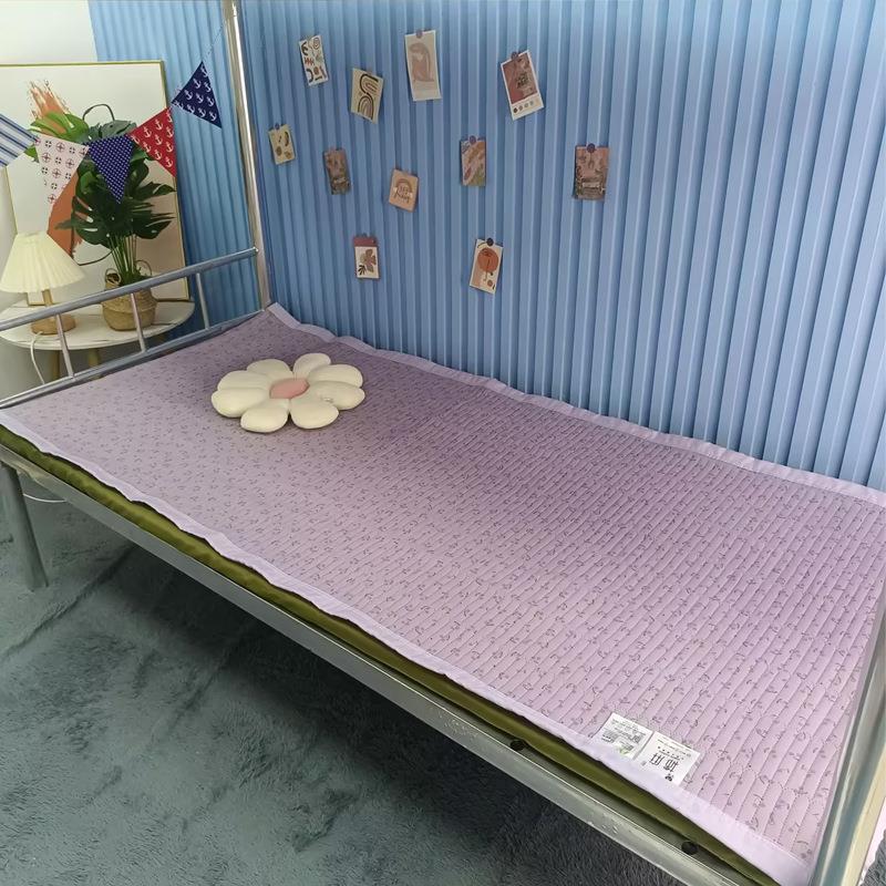 新款棉麻床上柔软透气学生宿舍床盖90*220cm宽边床单人床