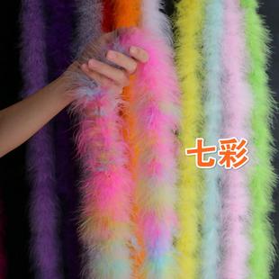 彩色diy羽毛条长绒毛条彩色毛条羽毛鞋 饰品1条2 子装 饰材料服装