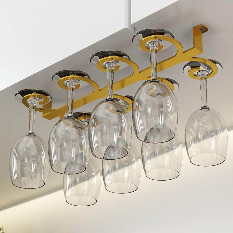 12cm直径特大杯黑色挂杯架红酒杯架倒挂家用酒杯架高脚杯架悬挂架