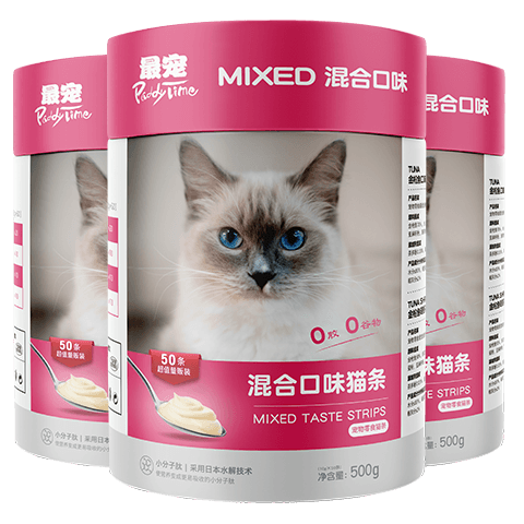 最宠Paddy Time猫零食猫条混合味1500g 宠物成幼猫咪湿粮补水增肥