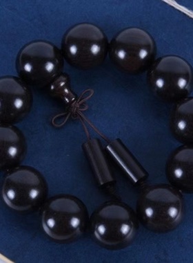 极速黑檀非洲紫光檀佛珠手串绿檀香时尚男女款P手链乌木民族风文