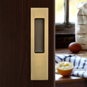 新品 现代黑色木门折叠门扣手厨S房暗藏平移推拉 移门暗拉手嵌入式