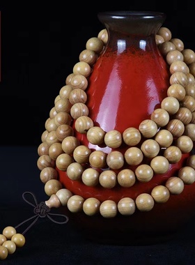 极速湖北小叶黄杨木108颗佛珠手串流行男女P情侣款念珠手饰紫檀手