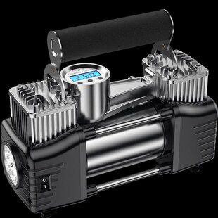 新品 轮胎打气筒小R轿车用双缸电动 车载充气泵打气泵汽车用便携式