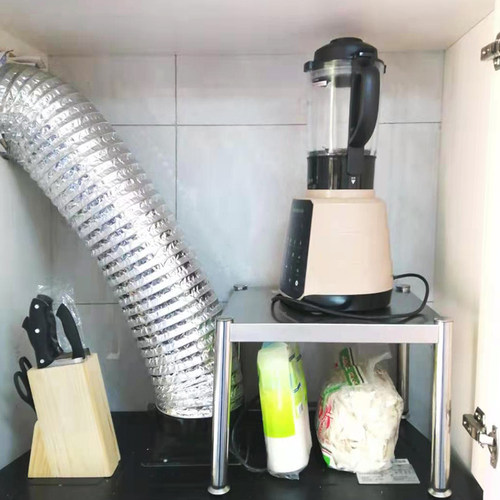 极速厨房橱柜一单分隔层板架子下水槽微波炉台面收U纳加厚不锈钢