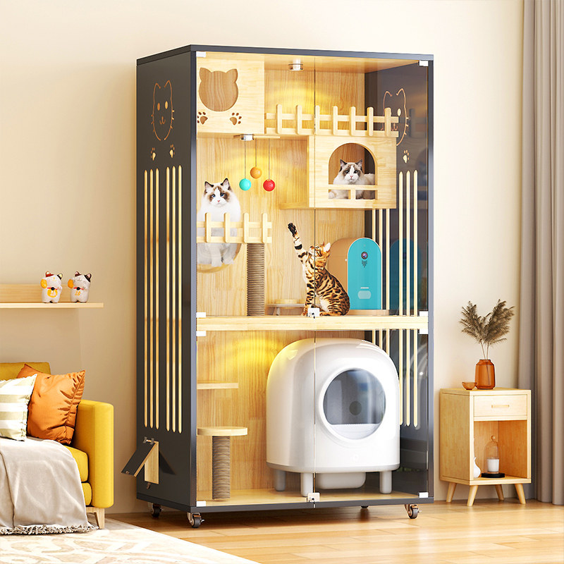 极速猫别墅家用室内可放q电动猫砂盆猫窝猫屋猫舍猫柜猫房子实木,宠物/宠物食品及用品,猫笼子/猫别墅,淘宝优惠券,粉丝福利购,淘宝优惠卷