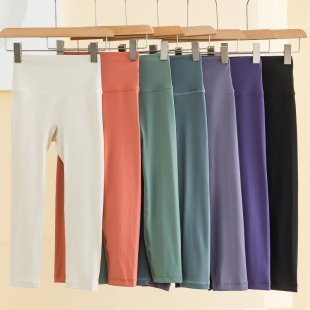 w女紧身裸感瑜伽裤 新品 无尴尬线健身裤 薄款 高腰提臀训练运动 夏季